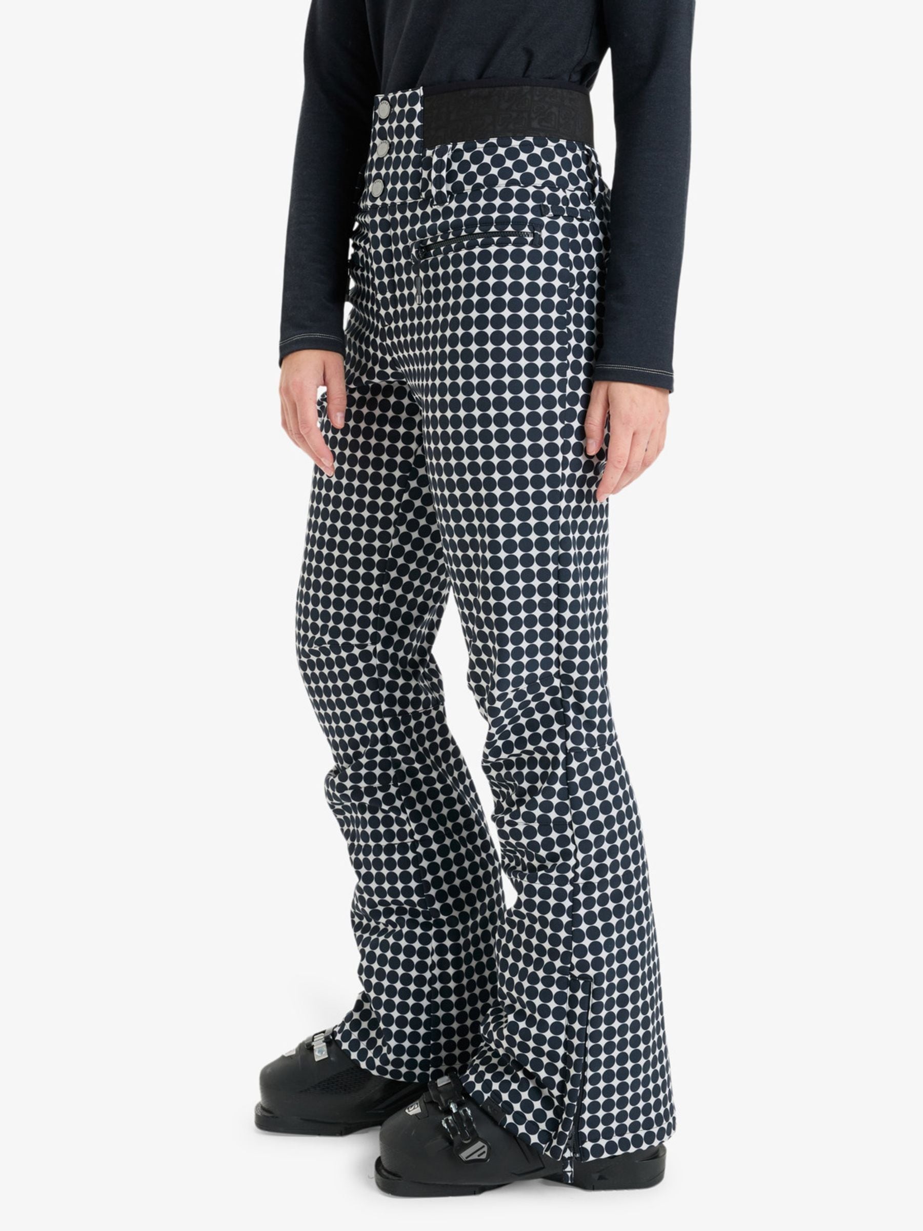 Buy Roxy White Monochrome Gingham Rising High Waisted Ski Trousers