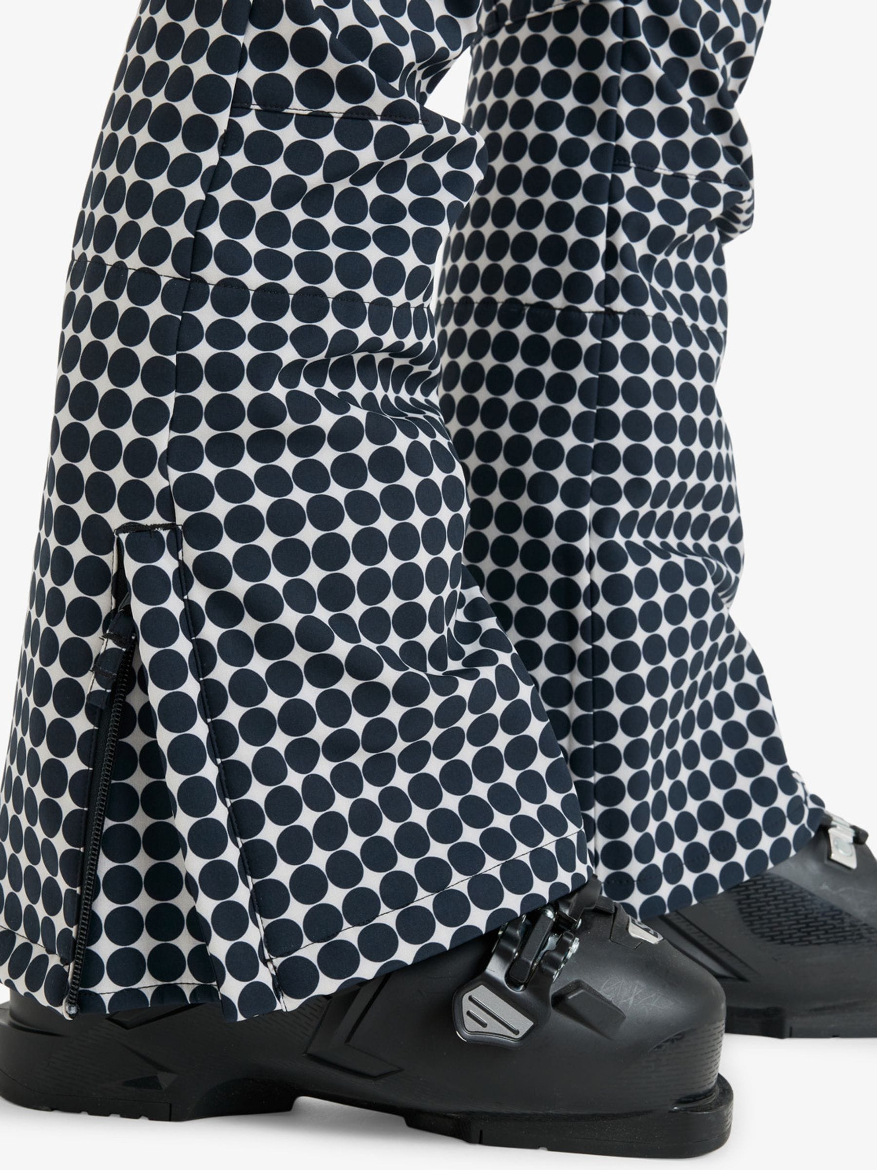 Buy Roxy White Monochrome Gingham Rising High Waisted Ski Trousers