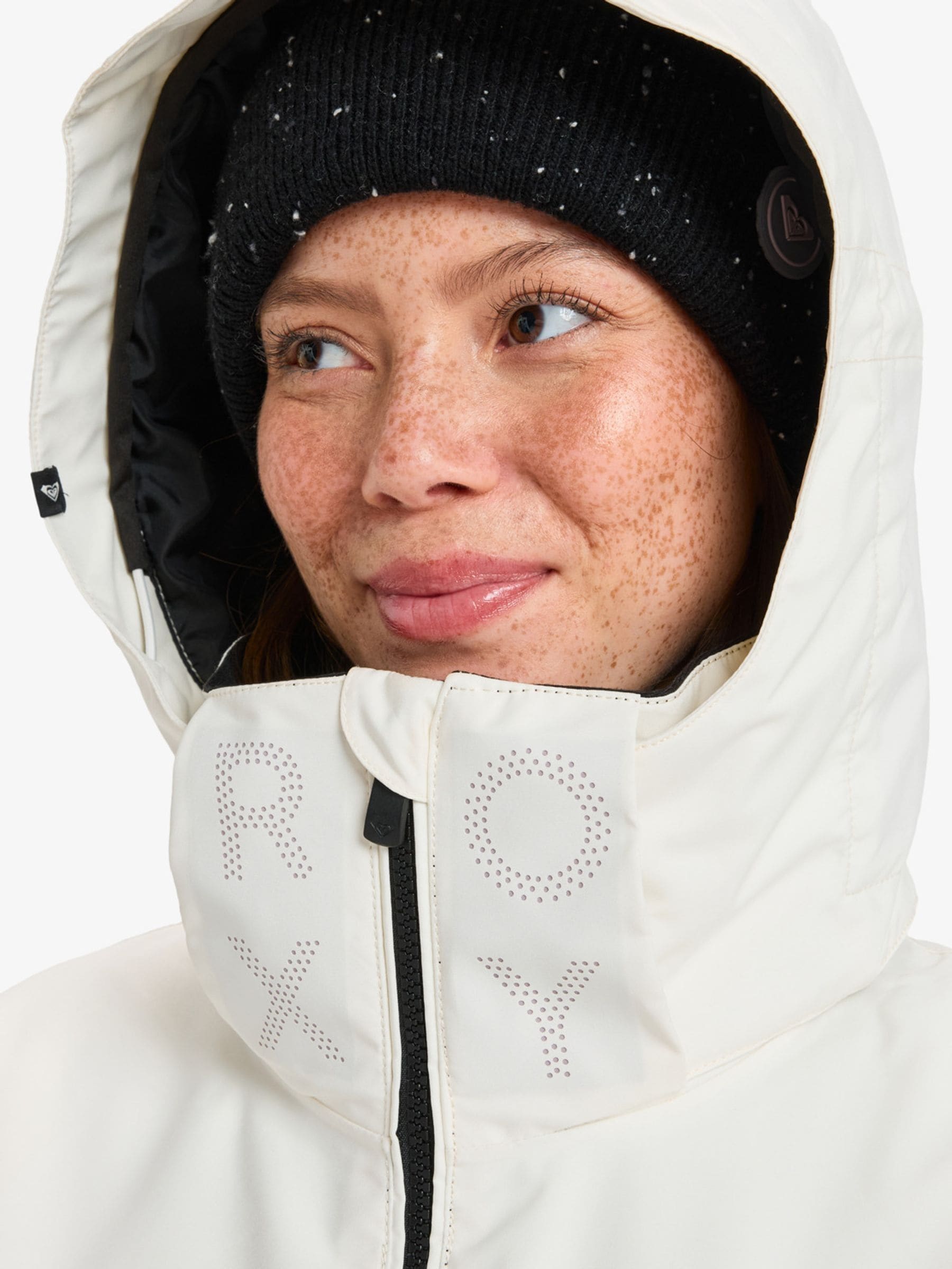 Buy Roxy Black Monochrome Free Jet Block Ski Jacket from the Next