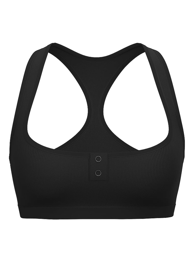 Victoria's Secret PINK Black Cotton Dorm Bralette - Image 3 of 3
