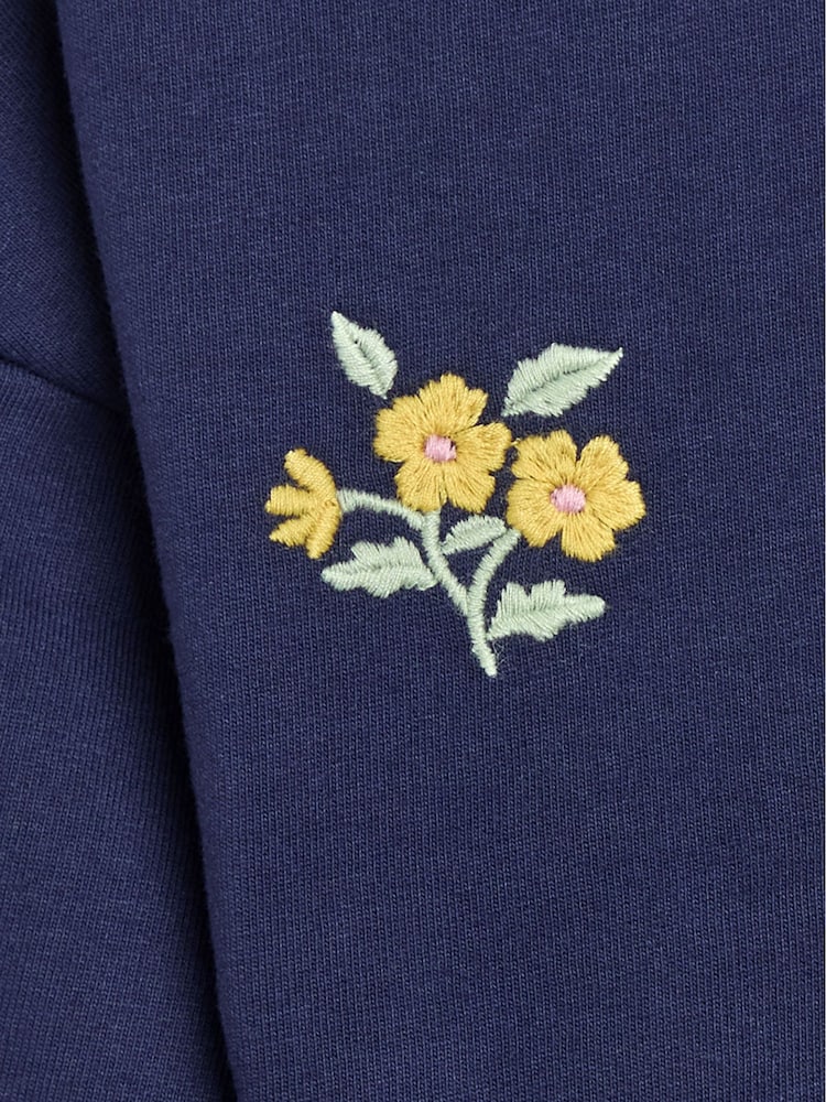 JoJo Maman Bébé Blue Sweatshirt and Skirt Set - Image 6 of 6