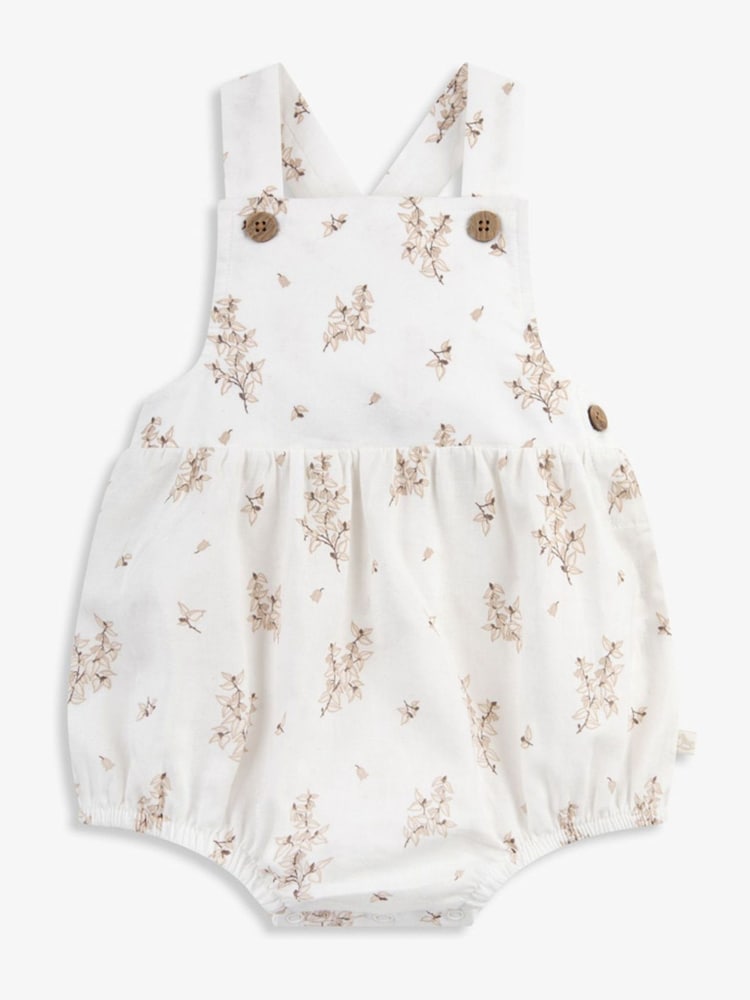 The Little Tailor Baby Woven Shorty 100% Cotton Romper - Image 3 of 6