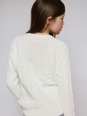 The Little Tailor Fisherman Cable Knit 100% Cotton Jumper - Bild 2 von 8