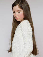 The Little Tailor Fisherman Cable Knit 100% Cotton Jumper - Bild 4 von 8