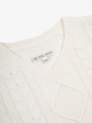 The Little Tailor Fisherman Cable Knit 100% Cotton Jumper - Bild 7 von 8