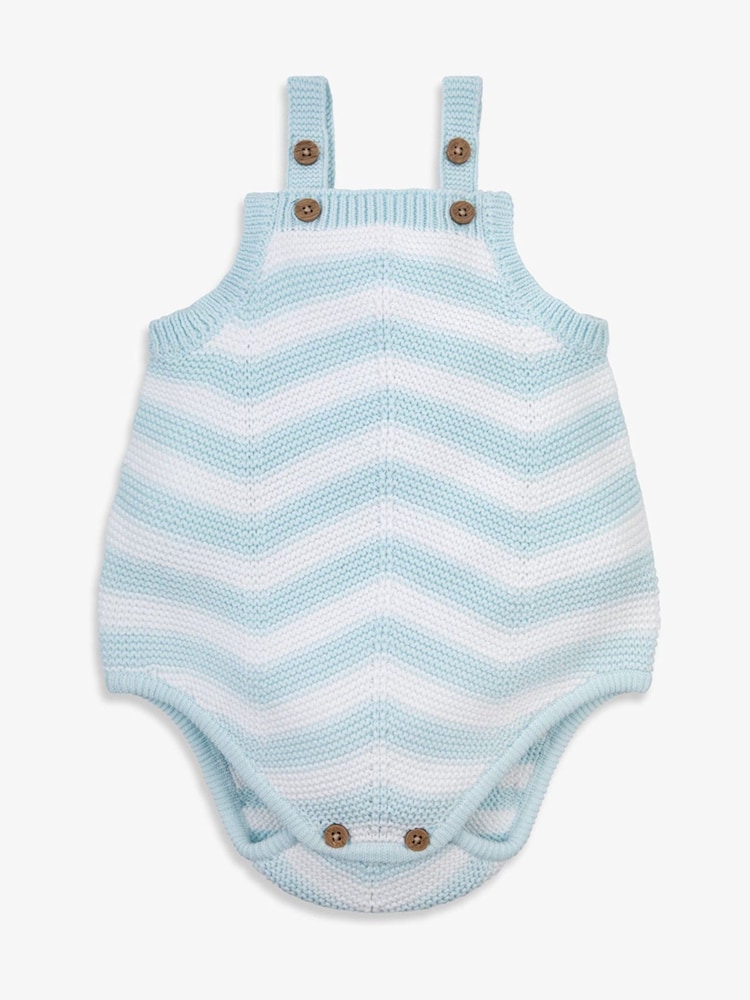 The Little Tailor Baby Chevron Design Knitted  100% Cotton Romper - Image 2 of 5