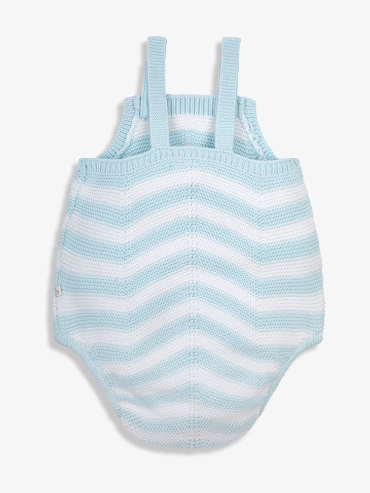 The Little Tailor Baby Chevron Design Knitted  100% Cotton Romper - Image 4 of 5