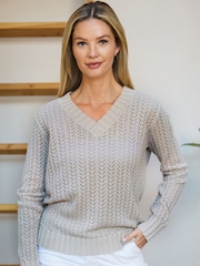 The Little Tailor Ladies 100% Cotton Pointelle crochet - Image 1 of 4