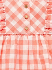 Purebaby Orange Gingham Romper - Image 2 of 4