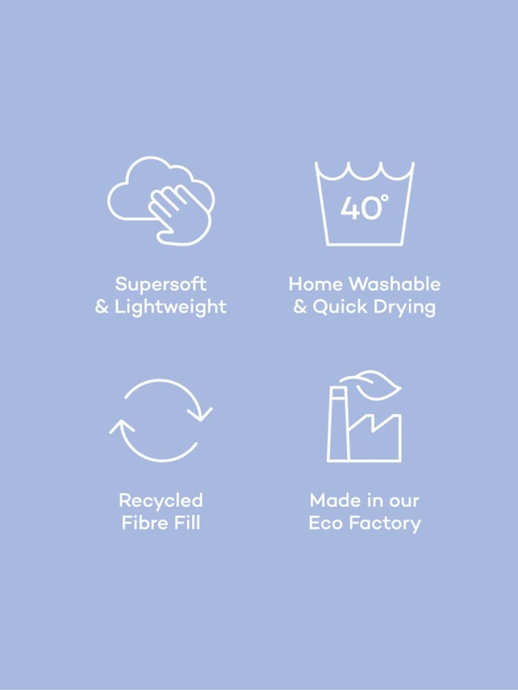 Night Lark Reversible Herringbone Blue 10.5 Tog Coverless Duvet and Pillowcase Set - Image 8 of 8 Night Lark Reversible Herringbone Blue 10.5 Tog Coverless Duvet and Pillowcase Set - Image 8 of 8