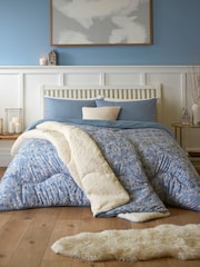 Night Lark Winter Wonderland Blue Cosy Throw Duvet - Image 1 of 8