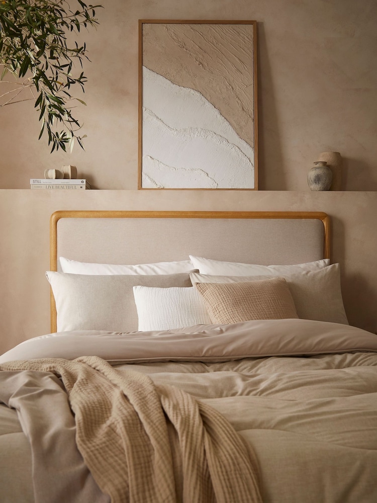 Night Lark Natural Oat 4.5 Tog Coverless Duvet and Pillowcase Set - Image 1 of 8