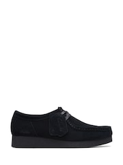 Clarks Black Suede Wallabee EVO Shoes - Image 1 of 7