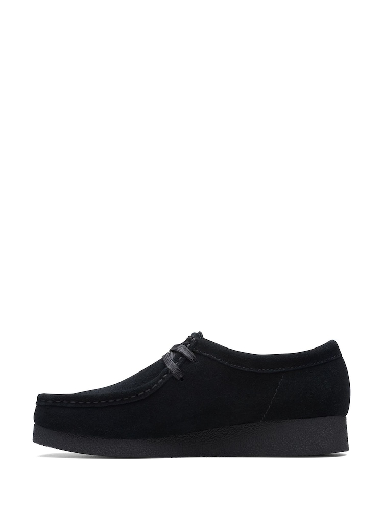 Clarks Black Suede Wallabee EVO Shoes - Image 2 of 7