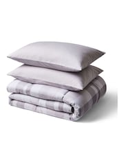 Night Lark Natural Check 10.5 Tog Coverless Duvet and Pillowcase Set - Image 6 of 8