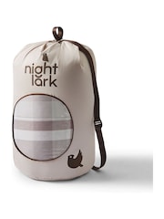 Night Lark Natural Check 10.5 Tog Coverless Duvet and Pillowcase Set - Image 7 of 8