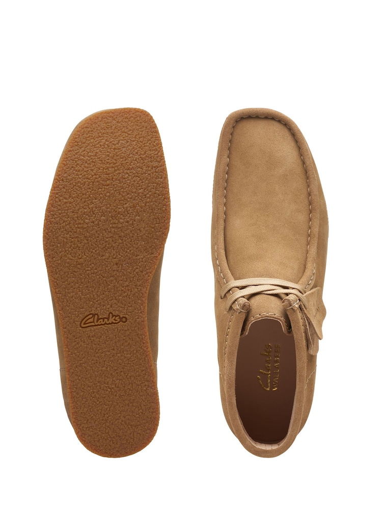 Clarks Dark Sand Suede Wallabee Boots - Image 7 of 7