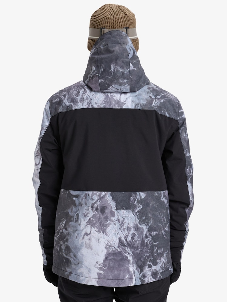 Quiksilver Grey Sycamore Printed Ski Jacket - Image 2 of 6