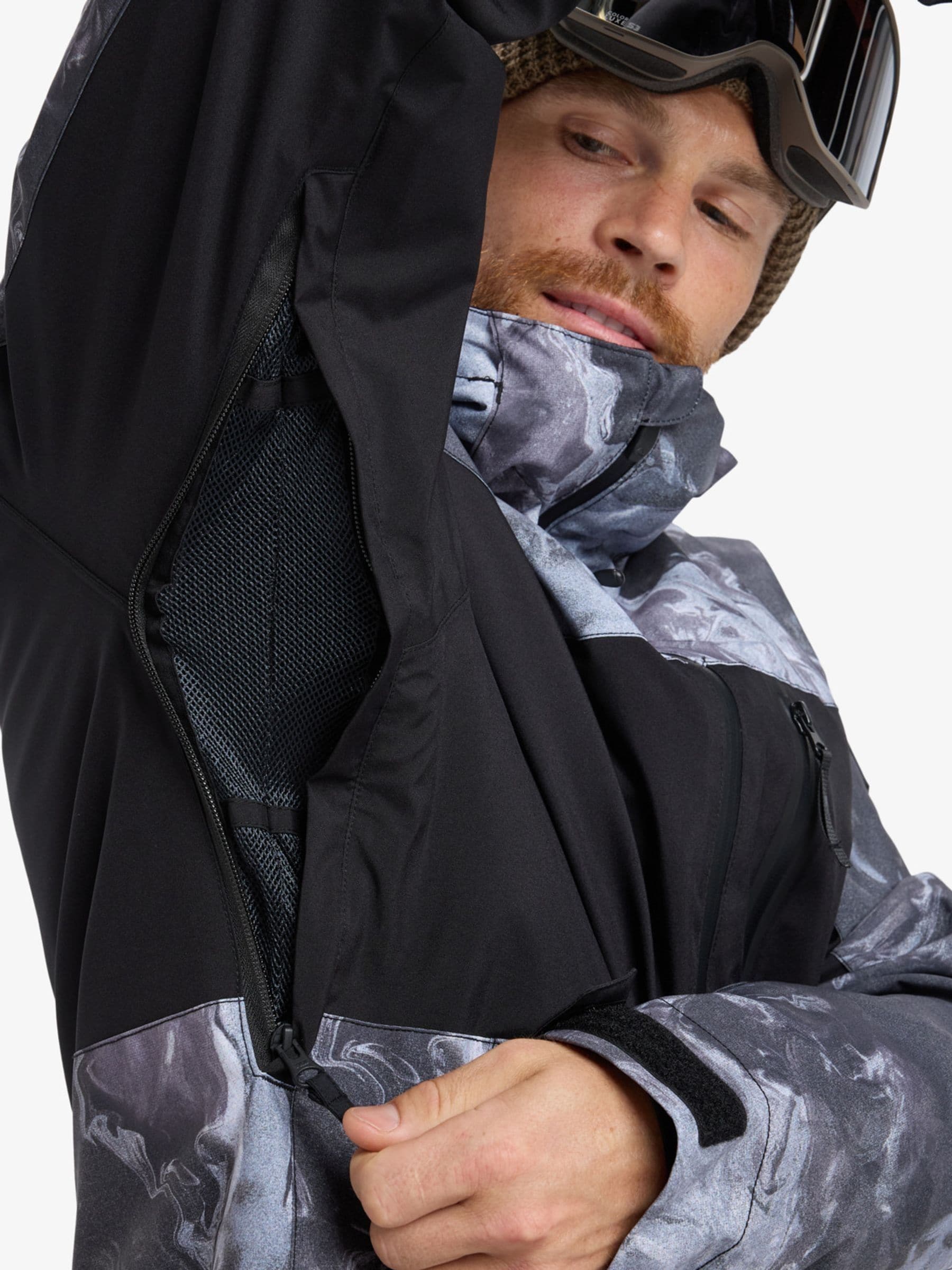 Buy Quiksilver Grey Sycamore Printed Ski Jacket from Next USA