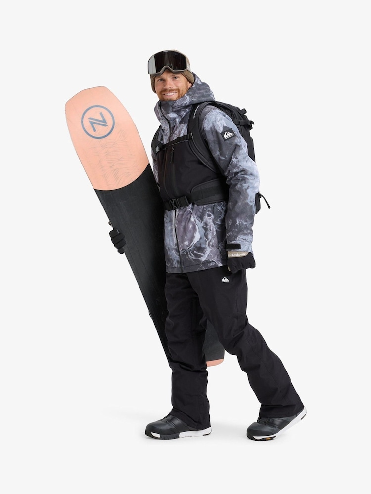 Quiksilver Grey Sycamore Printed Ski Jacket - Image 6 of 6