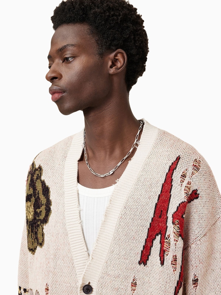 AllSaints White Jay Cardigan - Image 2 of 8 AllSaints White Jay Cardigan - Image 2 of 8
