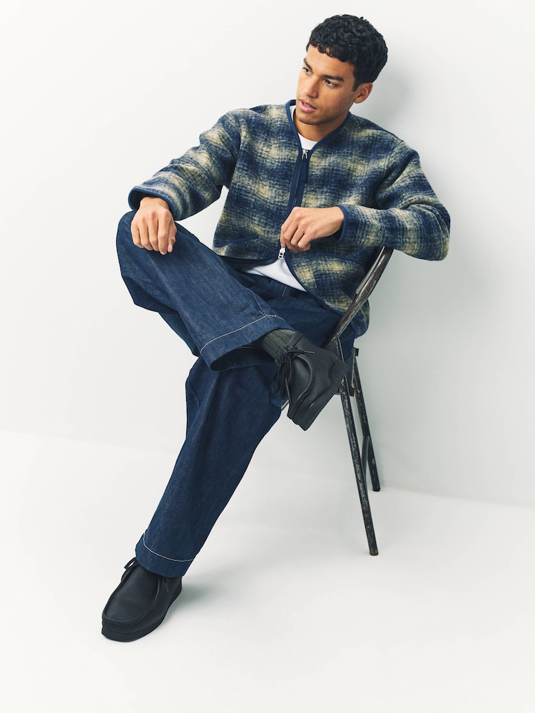 Clarks Black Leather Suede Wallabee Boots - Image 2 of 4
