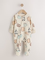 Ecru Breakfast Club 2.5 TOG Wadded Baby Sleepsuit - Image 5 of 11