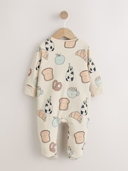 Ecru Breakfast Club 2.5 TOG Wadded Baby Sleepsuit - Image 6 of 11