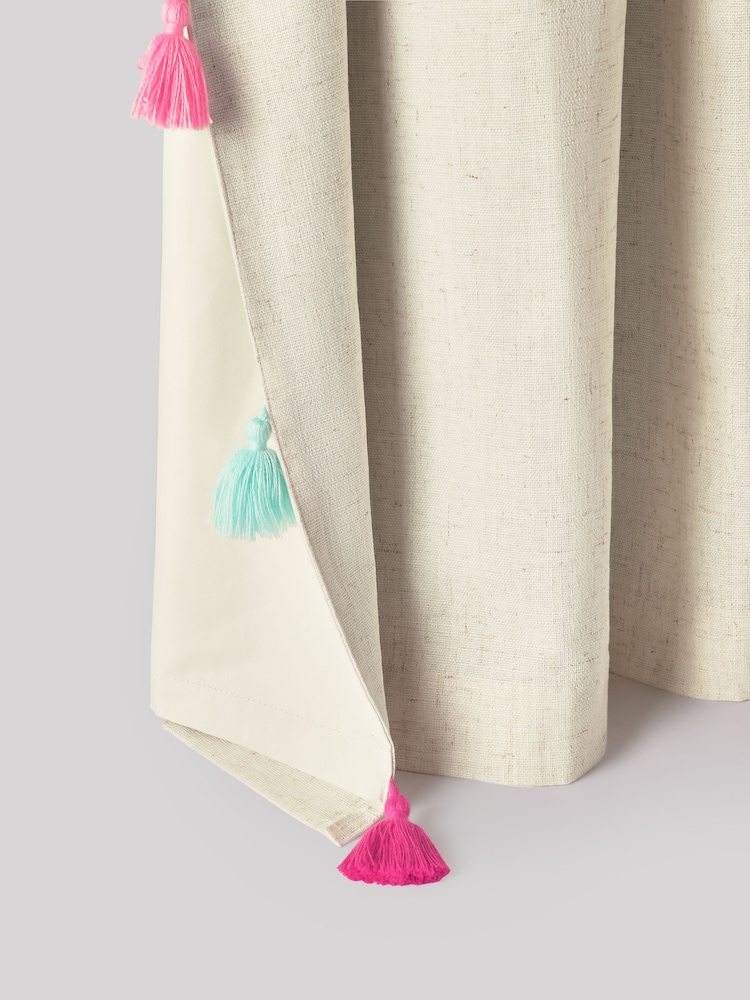 Bright Tassel Eyelet Blackout Curtains - Image 3 of 3 Bright Tassel Eyelet Blackout Curtains - Image 3 of 3