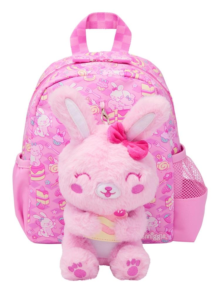Smiggle Pink Out & About Teeny Tiny Backpack With Detachable Plush Toy - Image 1 of 5 Smiggle Pink Out & About Teeny Tiny Backpack With Detachable Plush Toy - Image 1 of 5