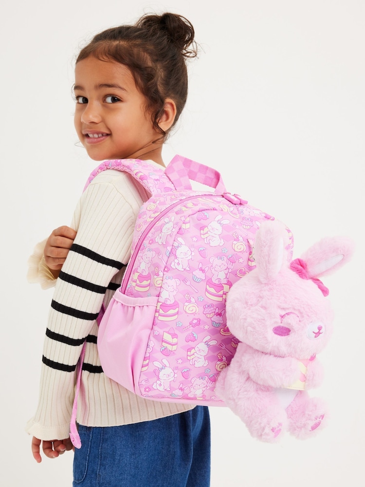 Rucsac Smiggle Out & About Teeny Tiny cu jucărie de pluș detașabilă - Image 4 of 5