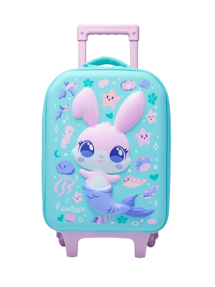 Smiggle Sky Blue Junior Curious Trolley Backpack - Image 1 of 5