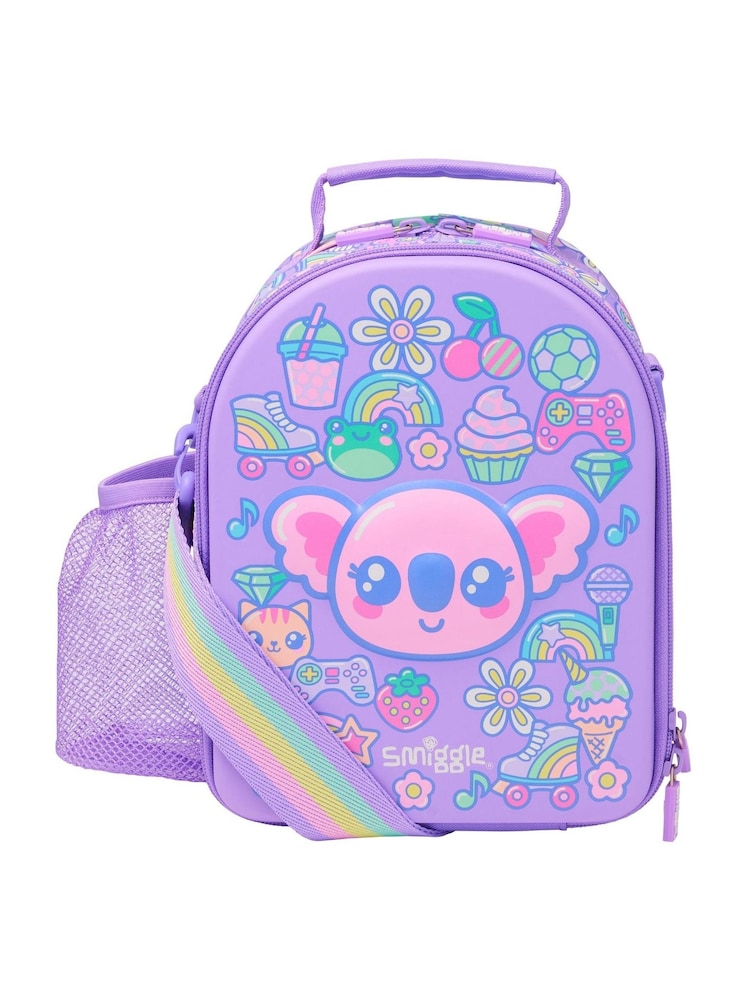 Smiggle Purple Curious Hardtop Level Curve Lunchbox With Strap - Image 1 of 2