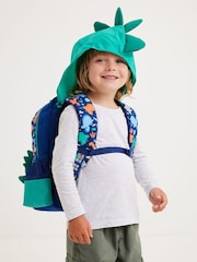 Smiggle Blue Junior Out & About Character Hoodie Backpack - Image 4 of 4