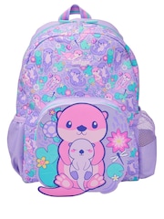 Smiggle Purple Junior Out & About Character Hoodie Backpack - Image 1 of 7