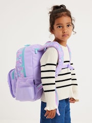 Smiggle Purple Junior Out & About Character Hoodie Backpack - Image 4 of 7