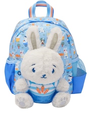Smiggle Blue Out & About Teeny Tiny Backpack With Detachable Plush Toy - Image 3 of 5