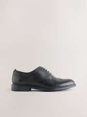 Black Oxford Wingcap Shoes - Image 3 of 6