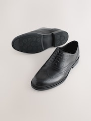 Black Oxford Wingcap Shoes - Image 4 of 6