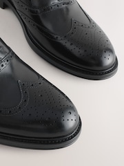 Black Oxford Wingcap Shoes - Image 6 of 6