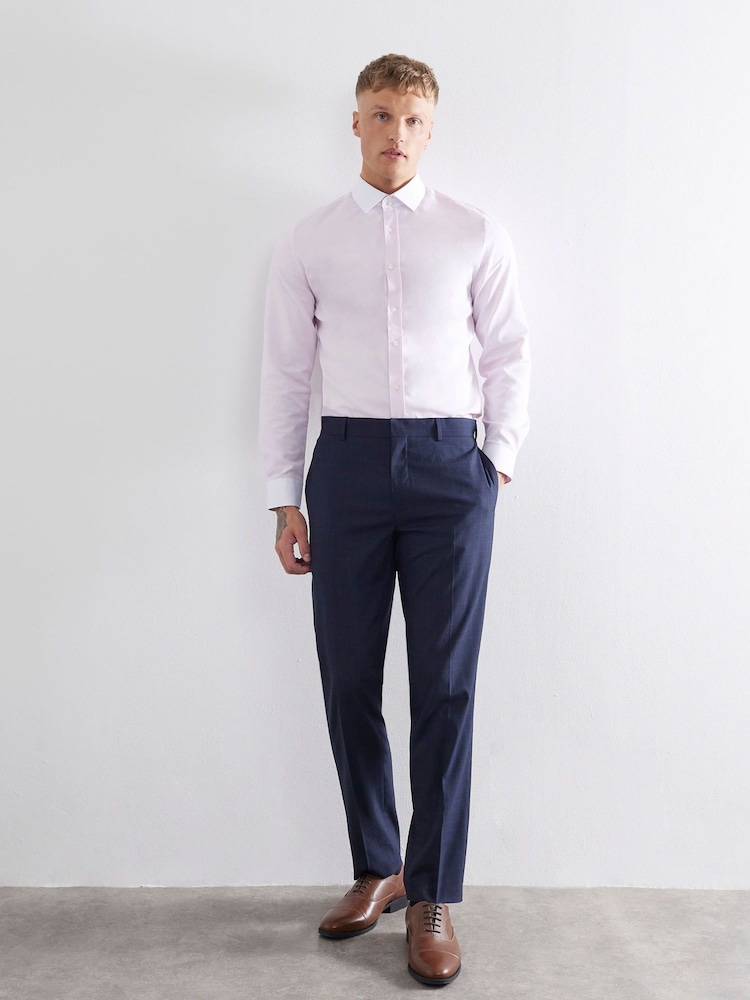 River Island Pink Stripe Contrast Peacock Shirt - Image 4 of 4