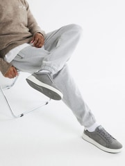 River Island Grey Suede Cupsole Trainers - Image 1 of 6
