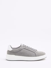 River Island Grey Suede Cupsole Trainers - Image 2 of 6