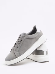River Island Grey Suede Cupsole Trainers - Image 5 of 6
