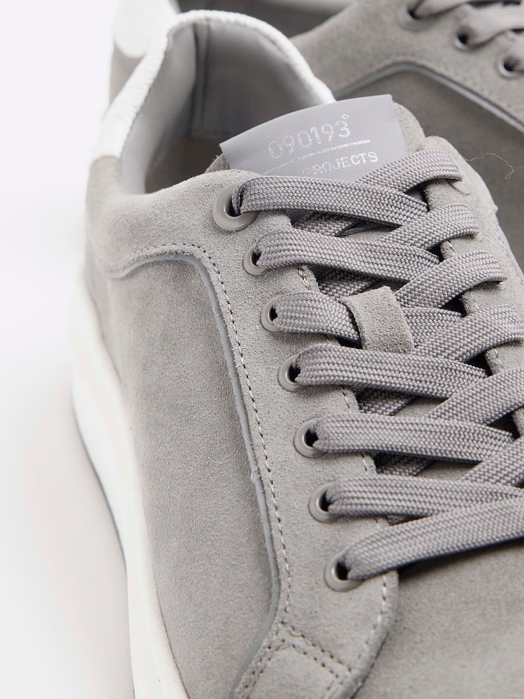 River Island Grey Suede Cupsole Trainers - Image 6 of 6
