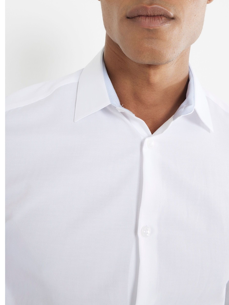 River Island White Premium Formal Shirt - Image 3 of 4