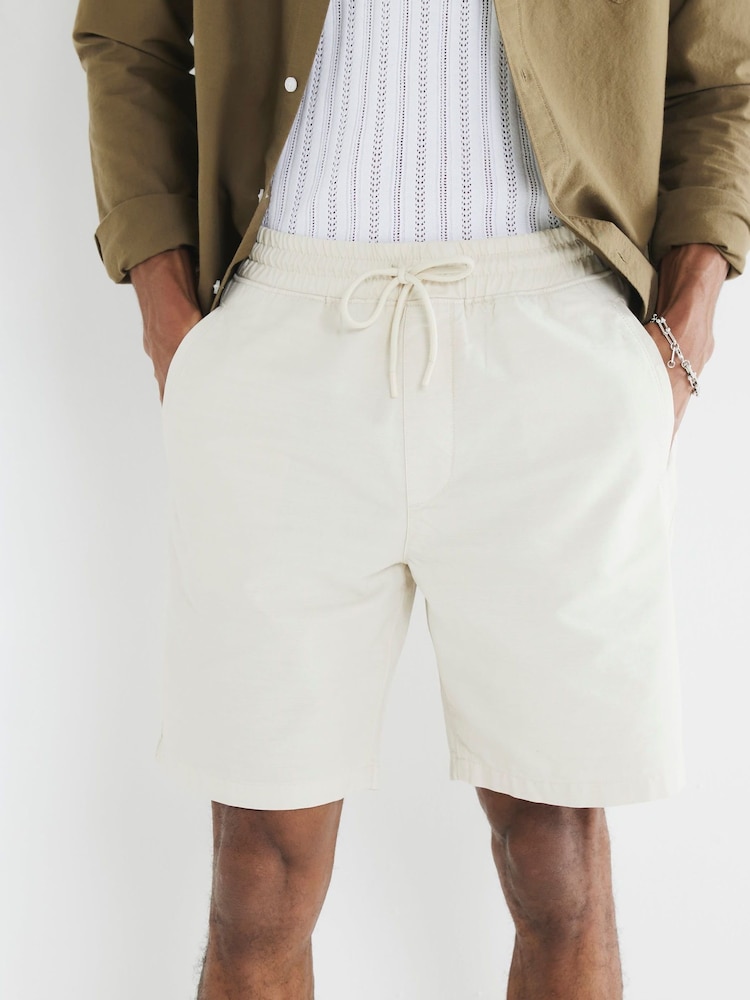 River Island White Pull On 100% Cotton Shorts - Image 1 of 4