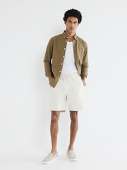River Island White Pull On 100% Cotton Shorts - Image 2 of 4