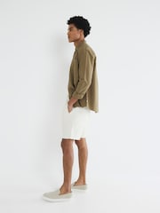River Island White Pull On 100% Cotton Shorts - Image 3 of 4