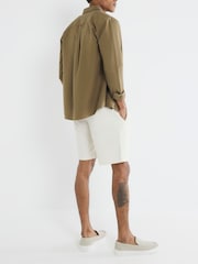 River Island White Pull On 100% Cotton Shorts - Image 4 of 4